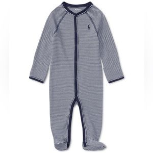 Ralph Lauren Baby Boys Striped Cotton Coverall